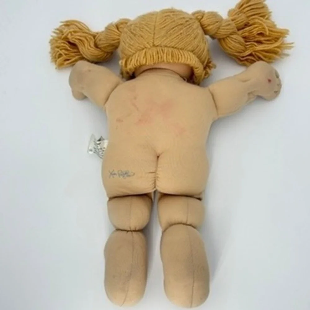 Vintage 1985 Cabbage Patch Kids Doll HM5 First Tooth Blonde Blue Eyes Coleco
